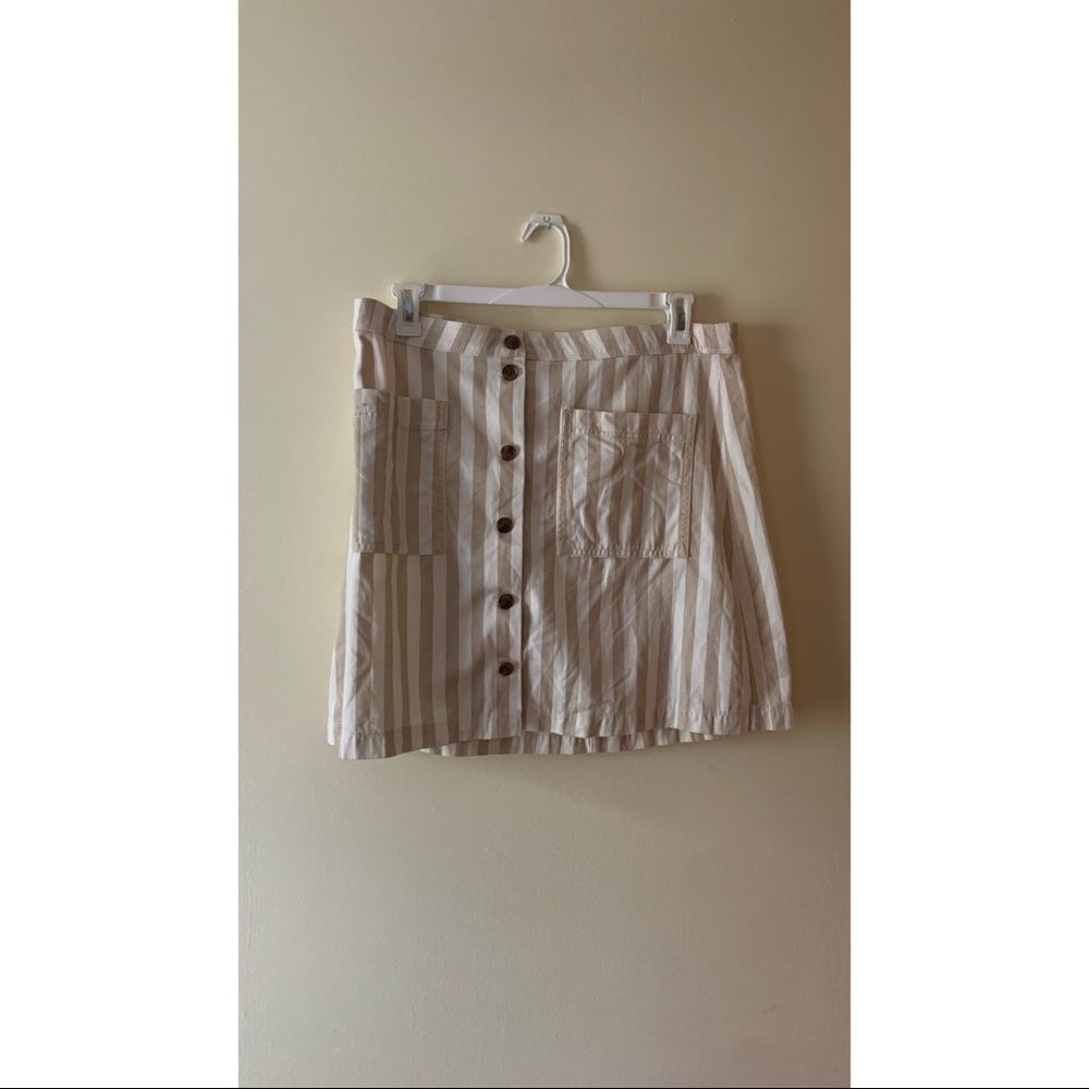 Old Navy striped, button down skirt
